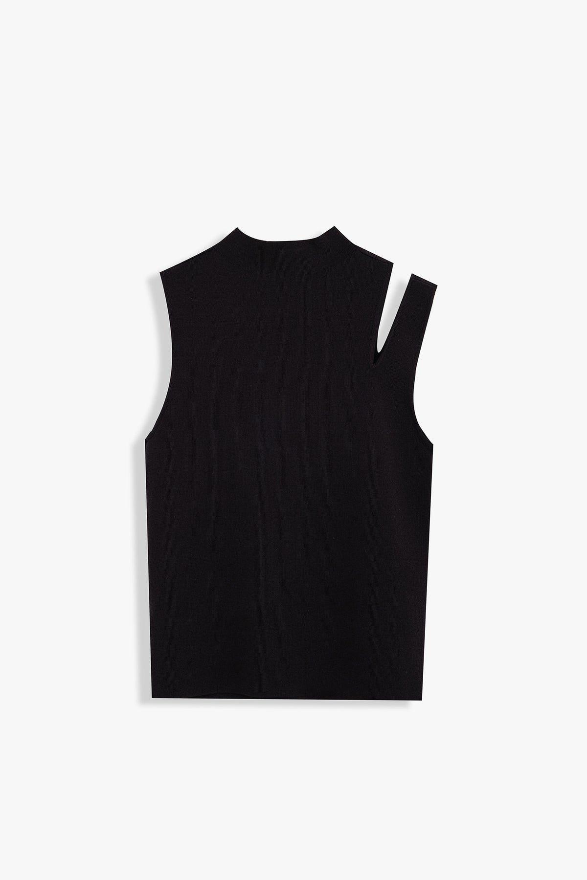 Shoulder-Slit Sleeveless Knit