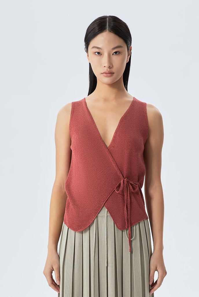 Alia Tied Front knit Vest