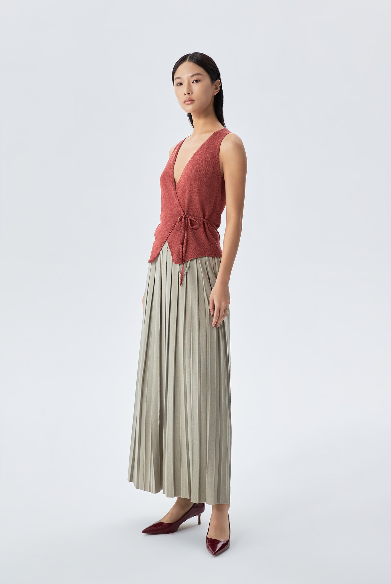 Alia Tied Front knit Vest