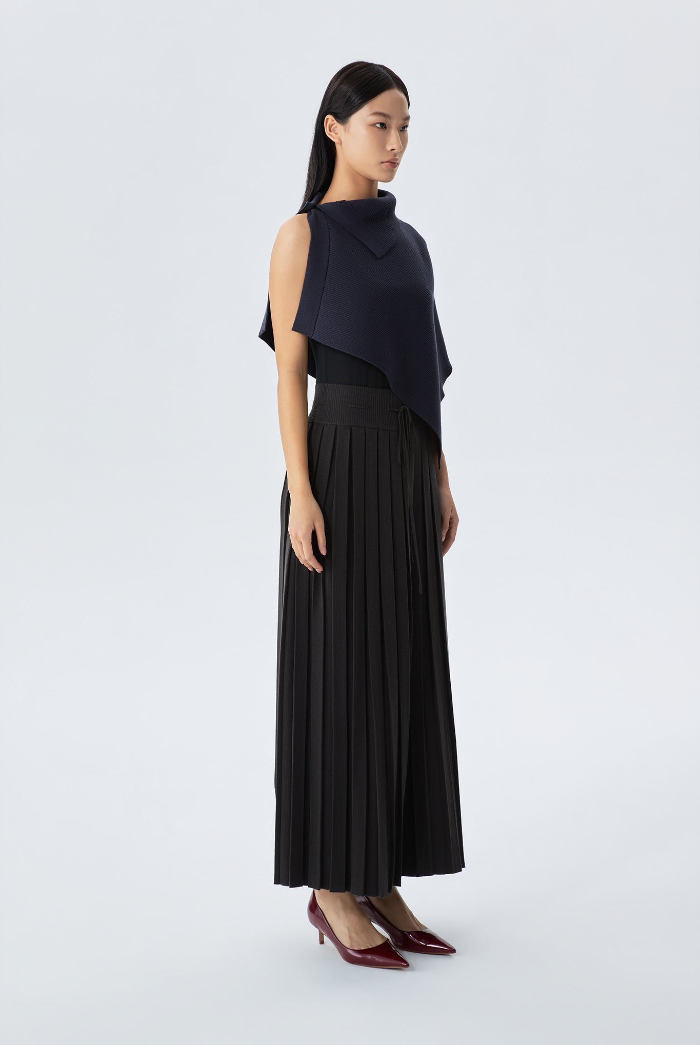 Alayna Asymmetric Sweater Knit Cape