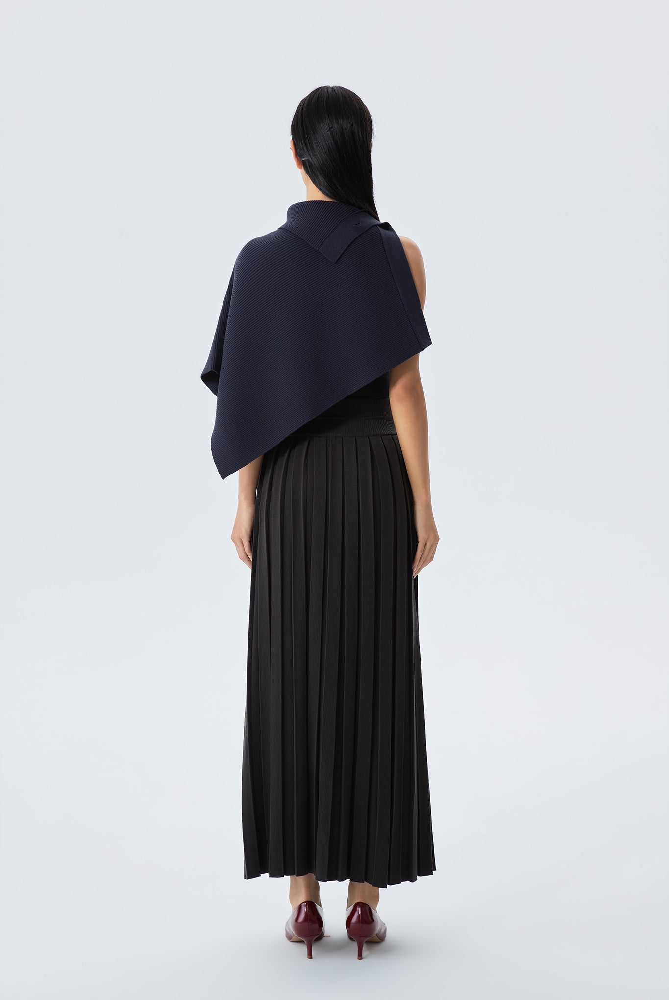 Alayna Asymmetric Sweater Knit Cape