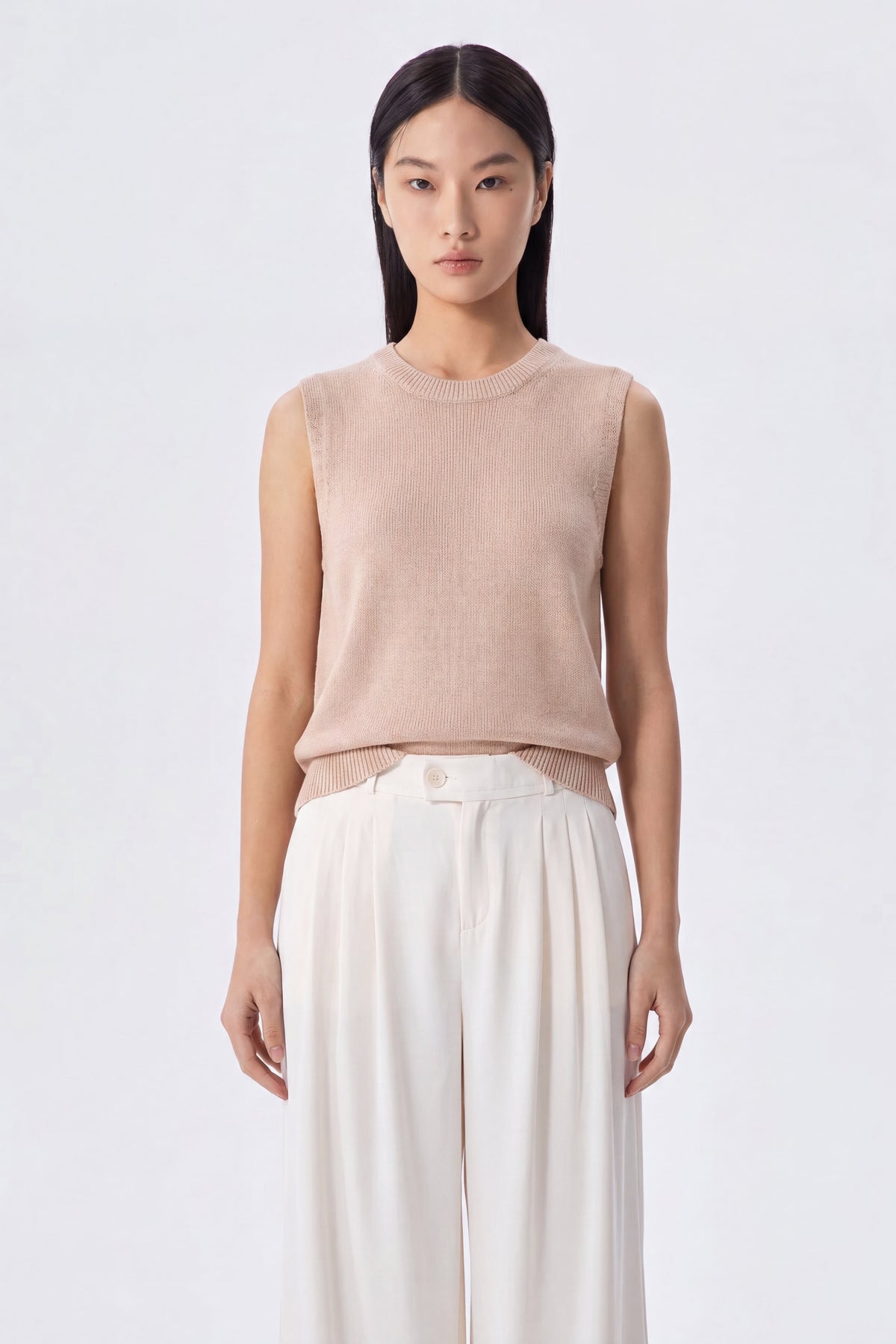 Naomi Lyocell Crew Neck Knit Vest