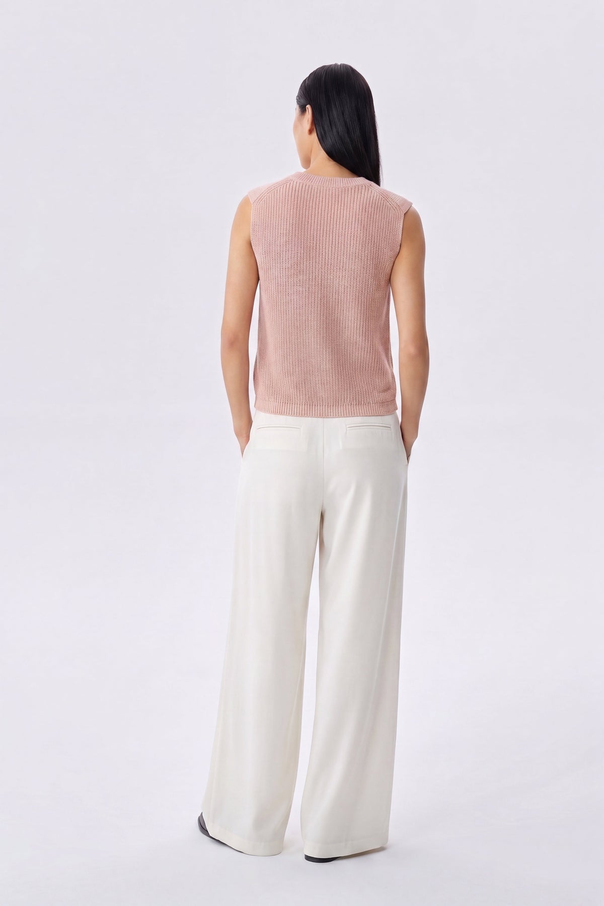 Naomi Lyocell Crew Neck Knit Vest