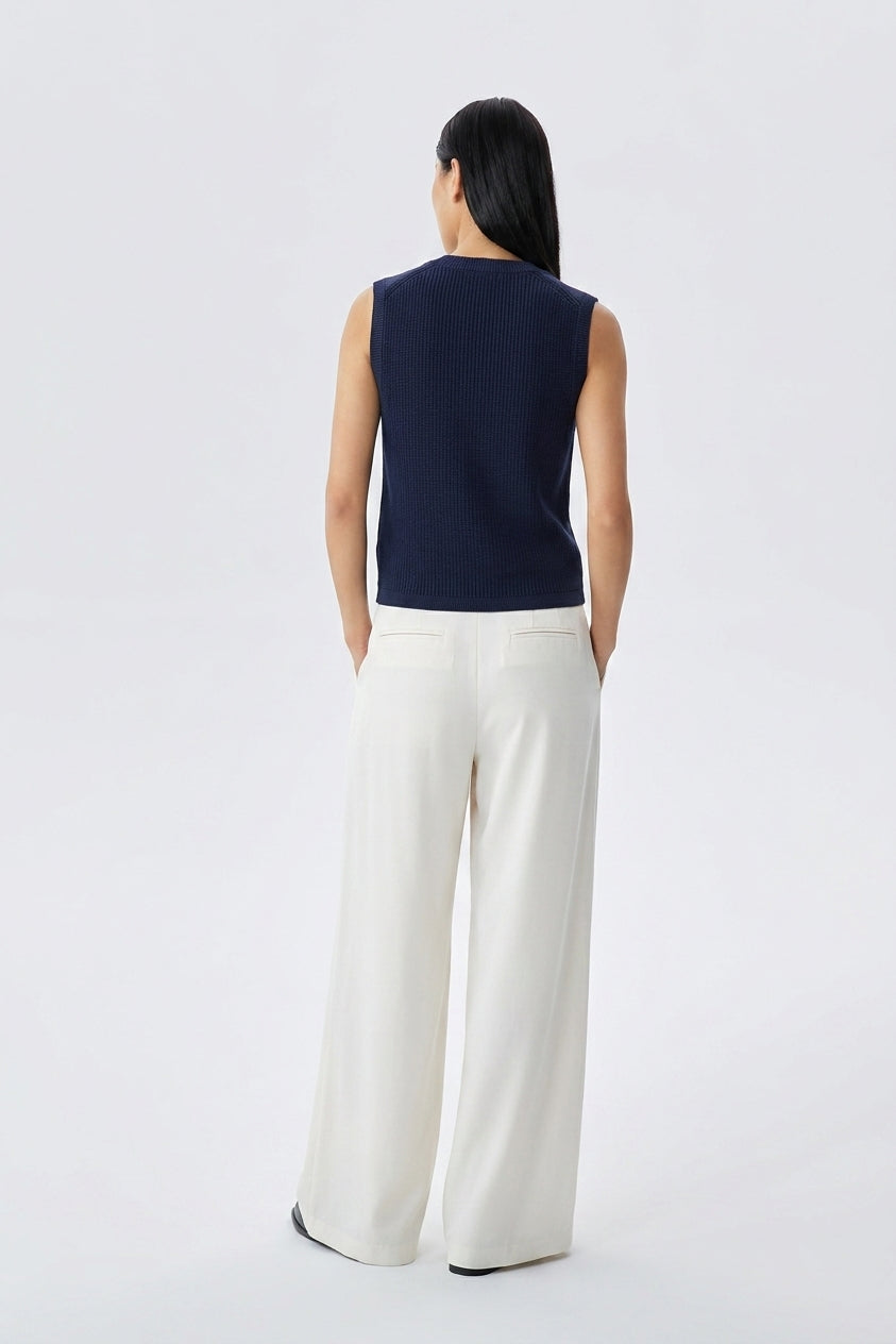 Naomi Lyocell Crew Neck Knit Vest