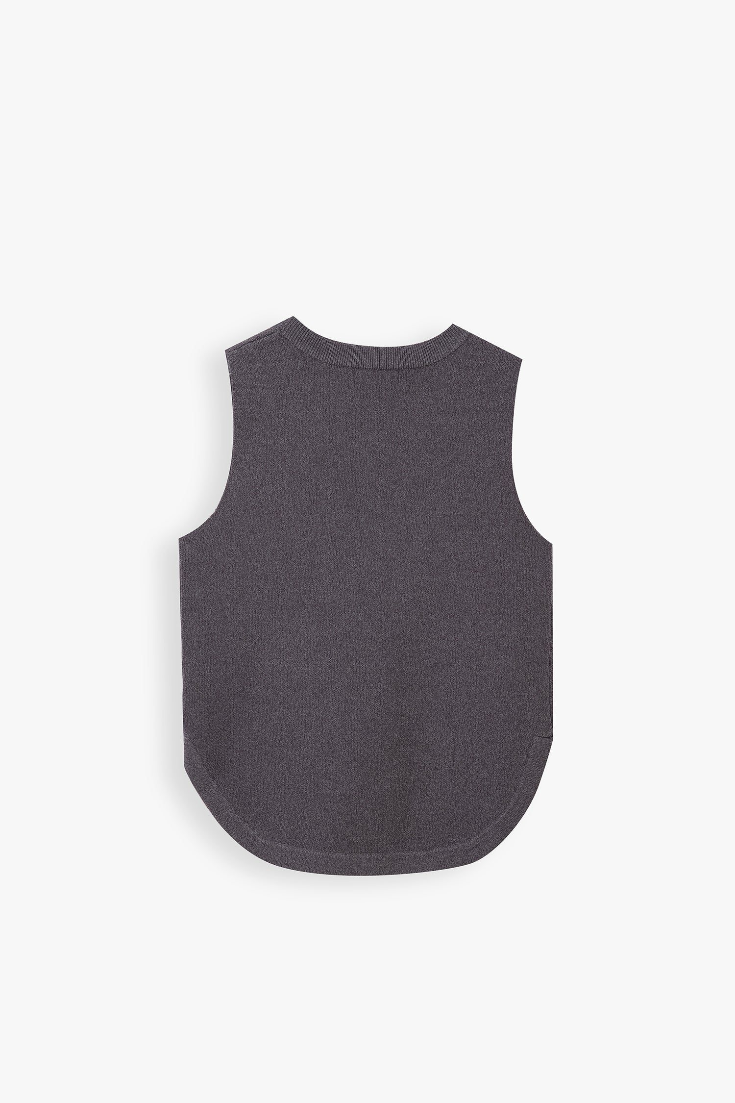 River Button Detail Knit Vest Top