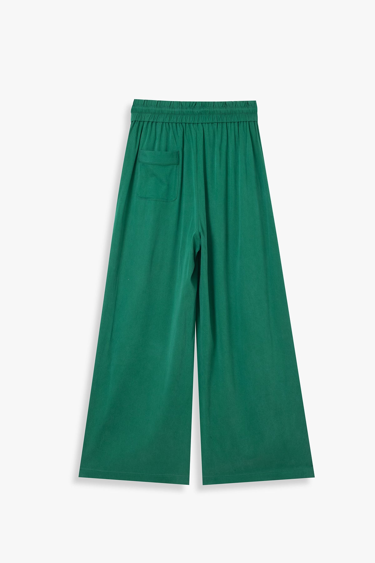 Wide-leg Elasticated Trousers