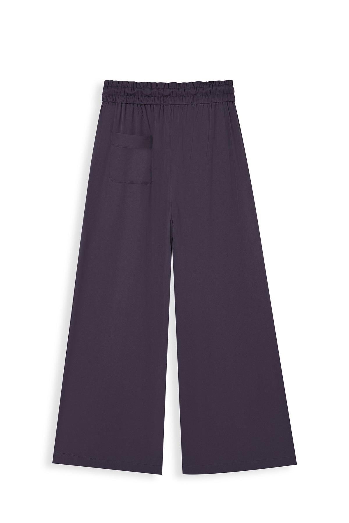 Wide-leg Elasticated Trousers
