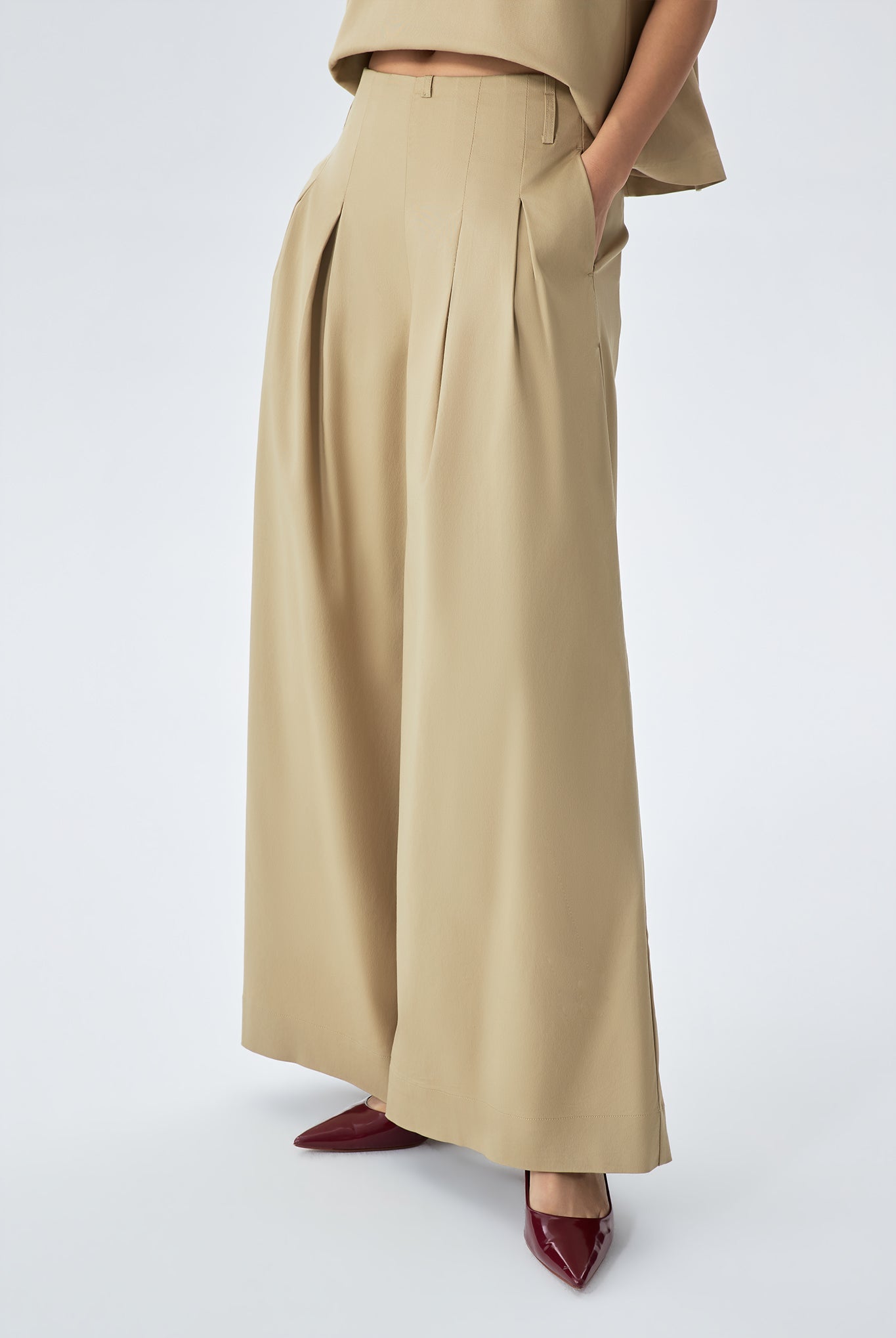 Carly Wide Leg Pants with Rope Belt
