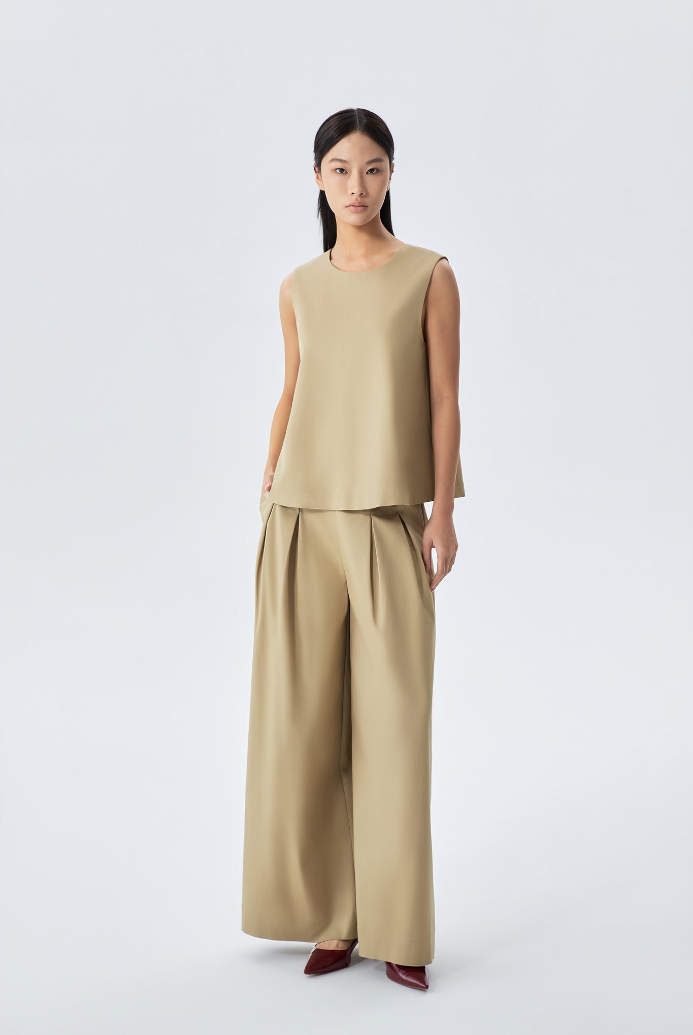 Carly Wide Leg Pants with Rope Belt