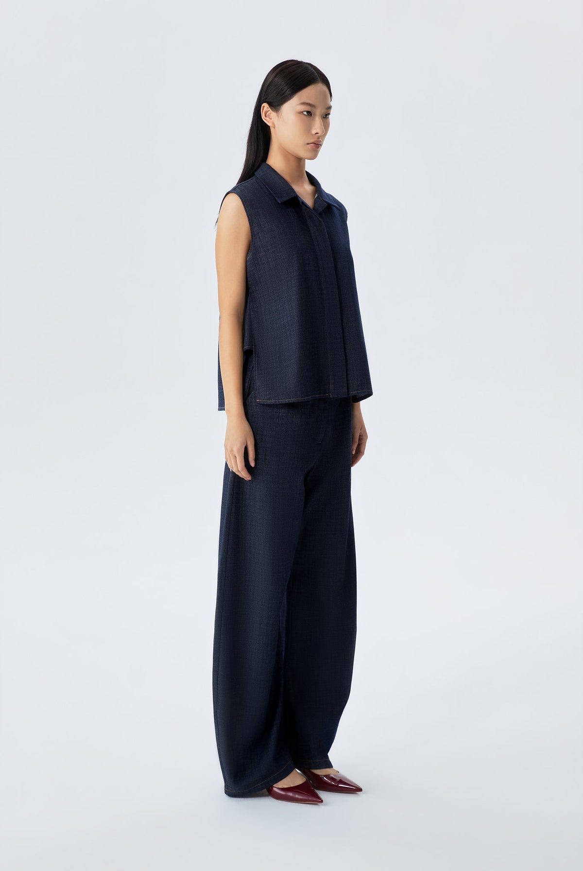 Ellie Denim Barrel Cut Trousers