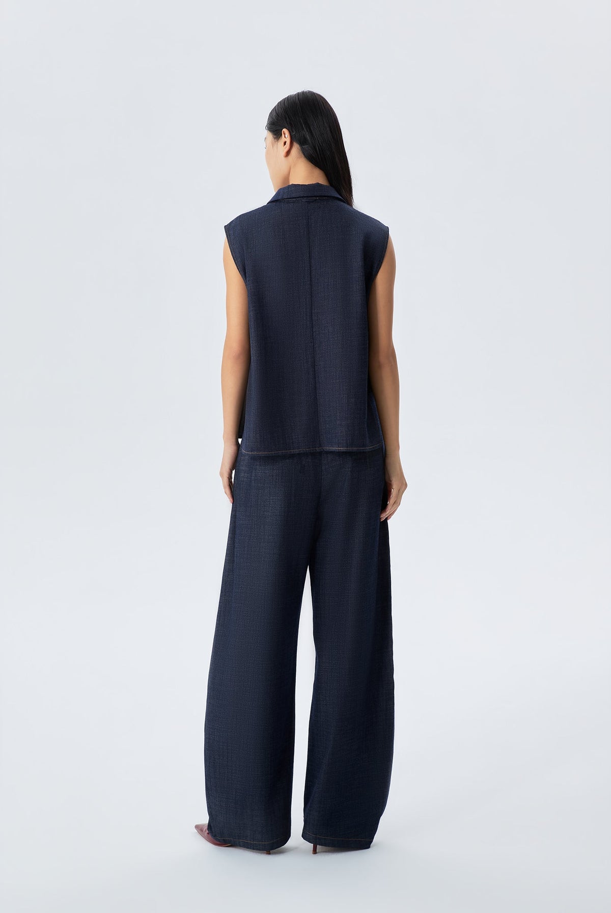 Ellie Denim Barrel Cut Trousers