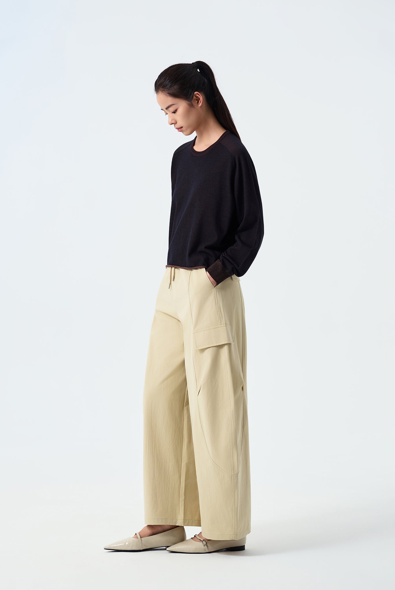 Avery Draped Balloon Cargo Pants