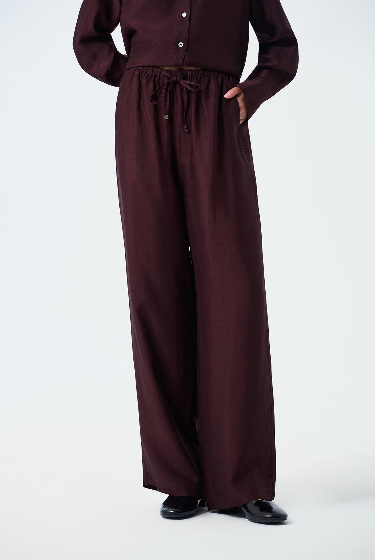 Mickey Wide-Leg Drawstring Pants