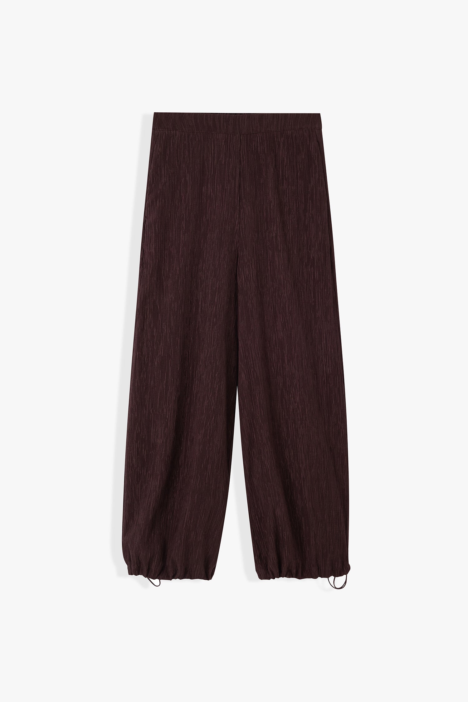 Miles Textured Elastic-Cuff Pants