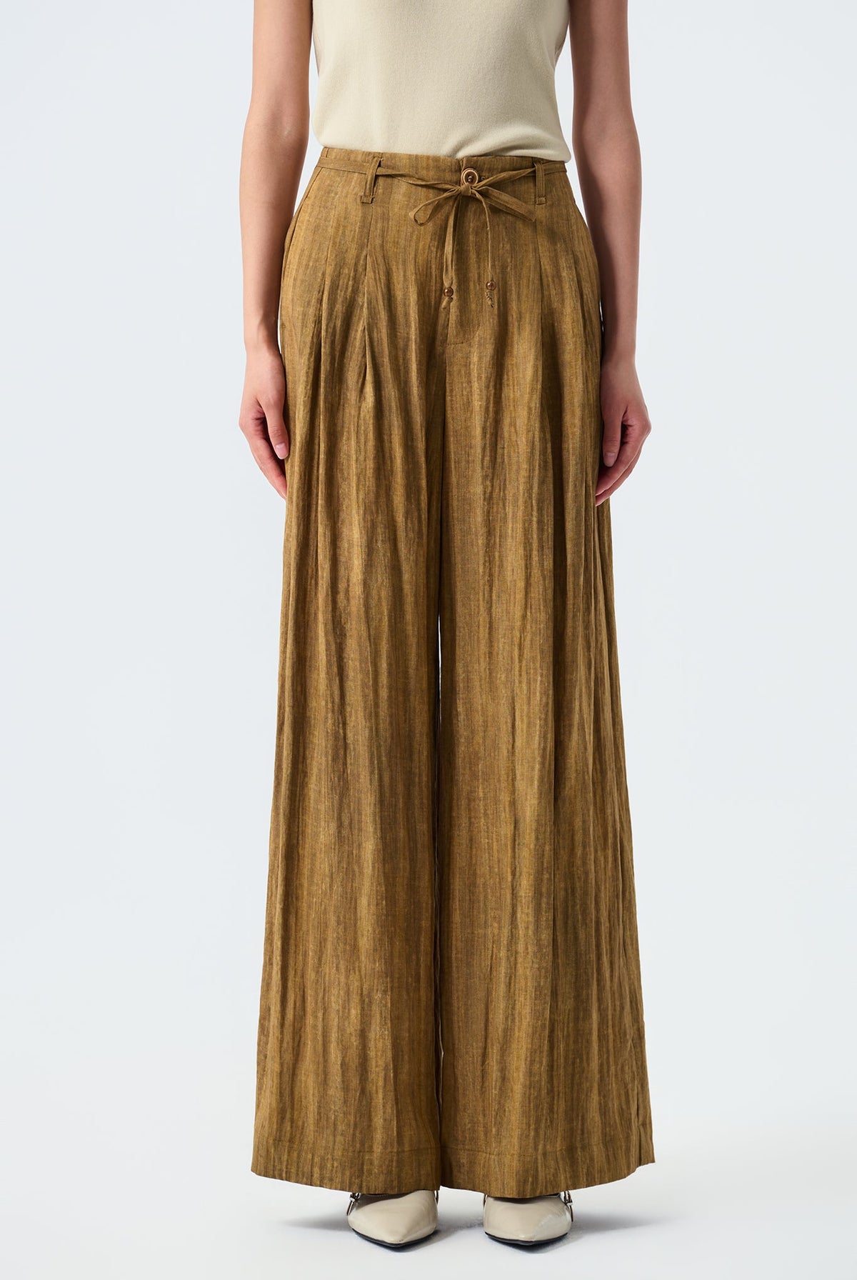 Olivia Pleated Palazzo Pants