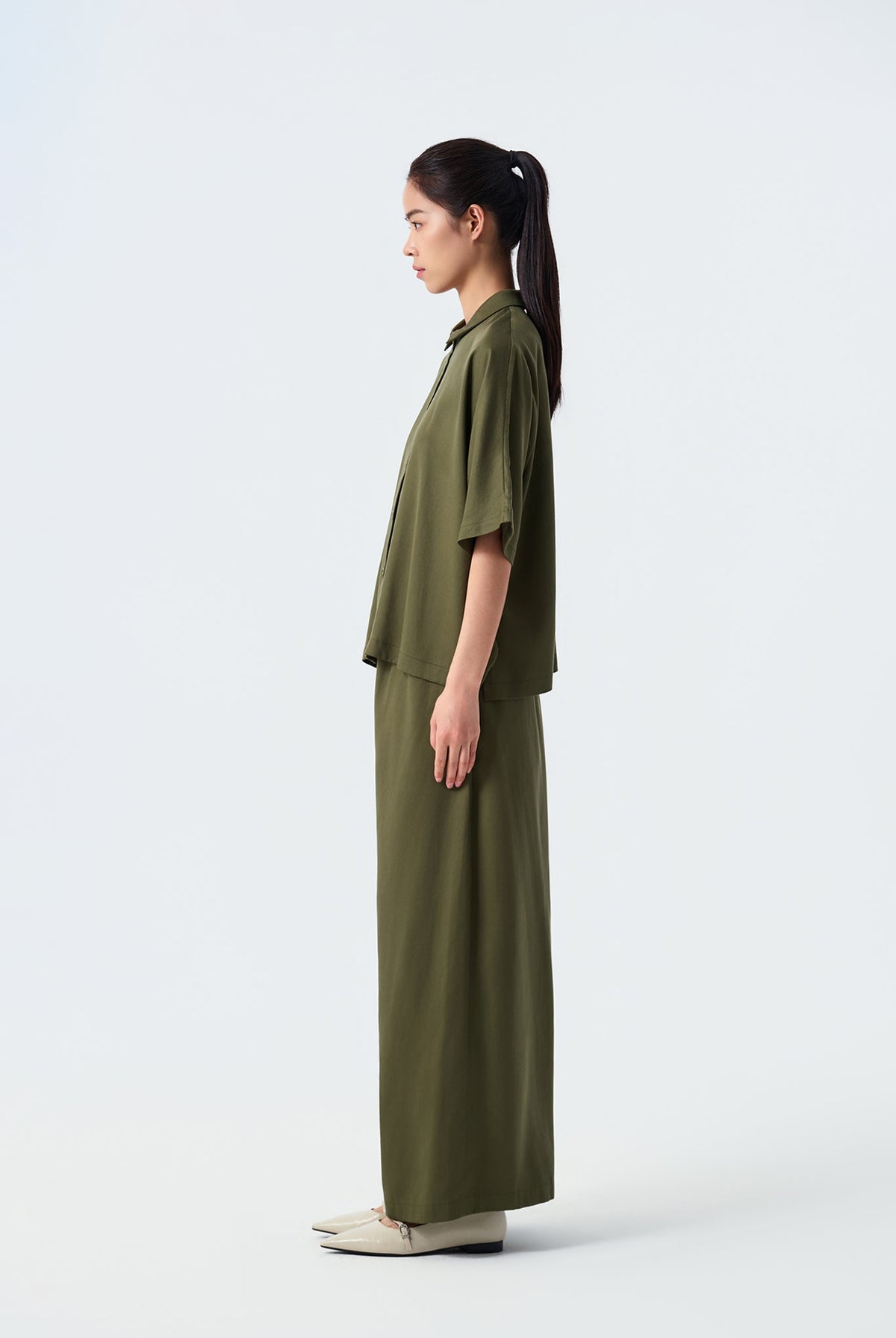 Haven Elastic-Waist Wide Leg Pants