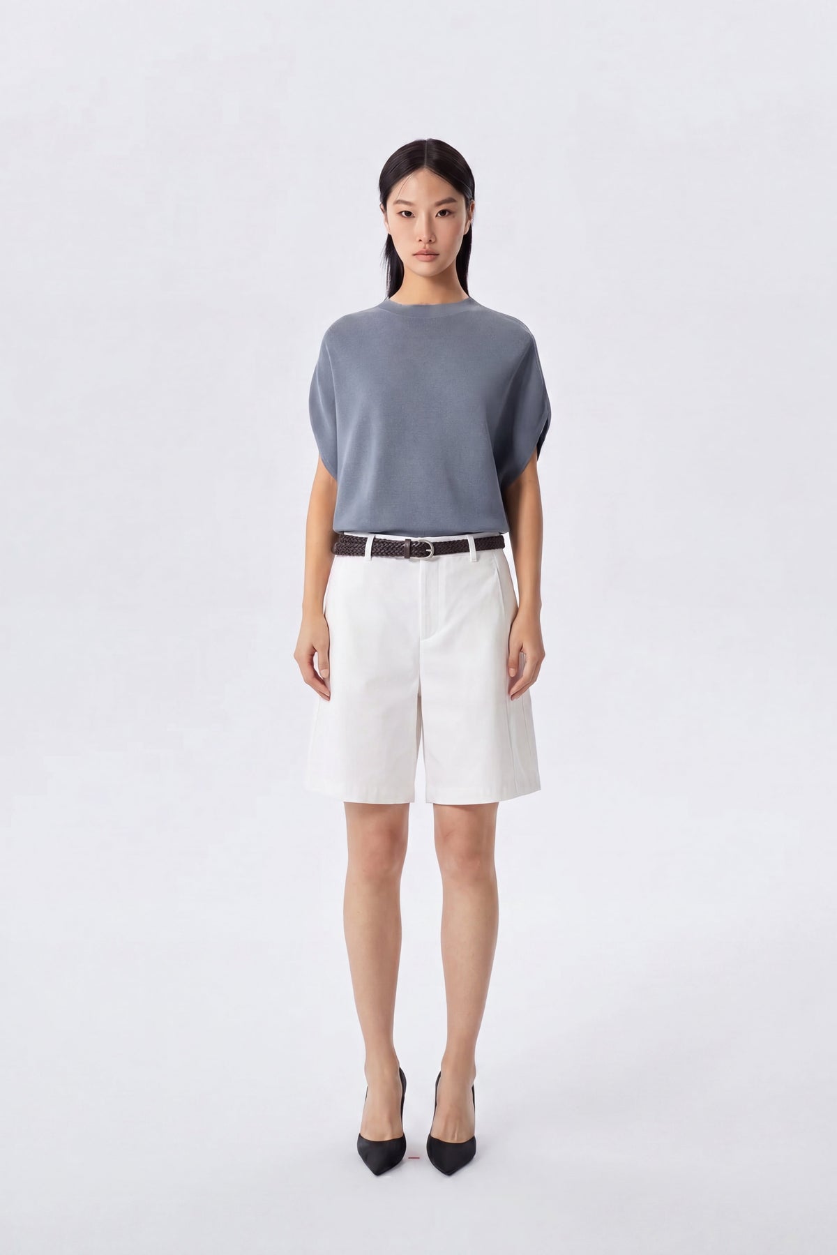 Joan Cotton Front Seam Shorts