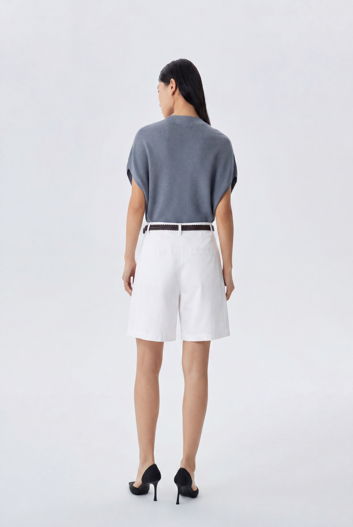 Joan Cotton Front Seam Shorts