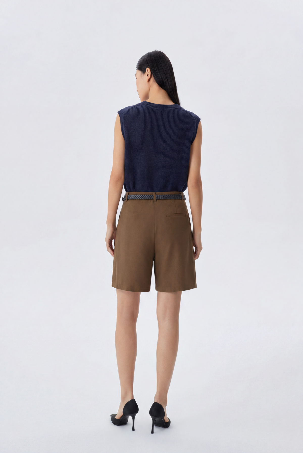 Joan Cotton Front Seam Shorts