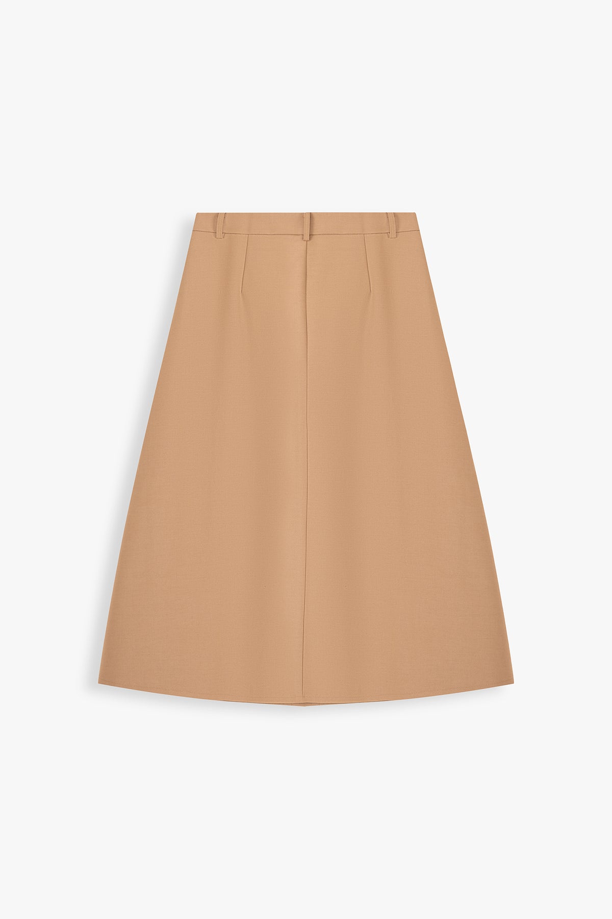 High-Waist A-Line Midi Skirt