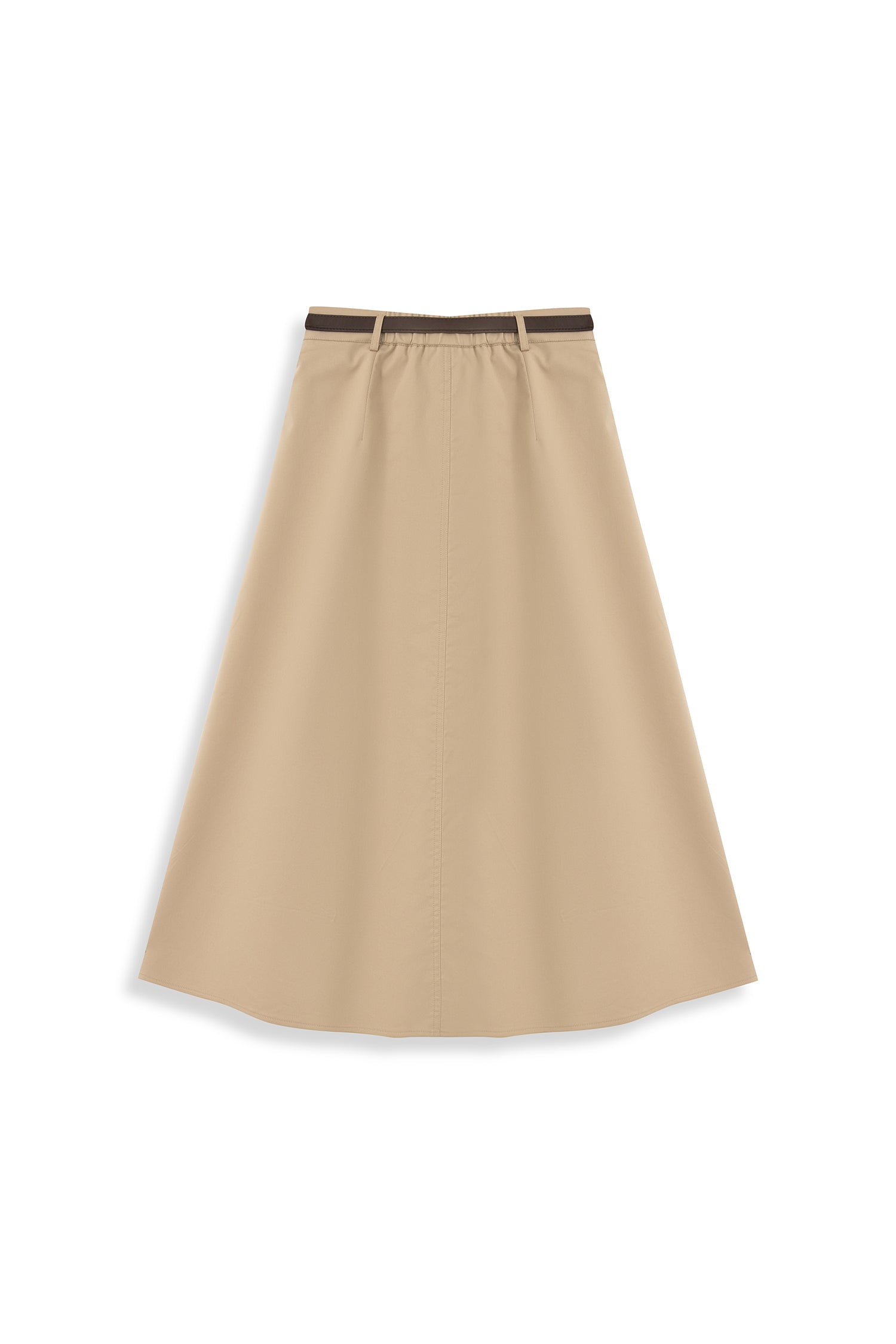 A-line Pleated Skirt with Belt