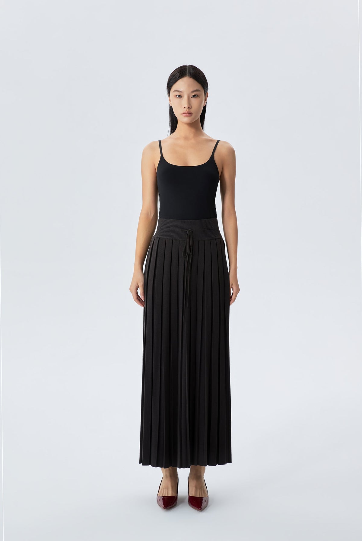 Pleated Midi Skirt