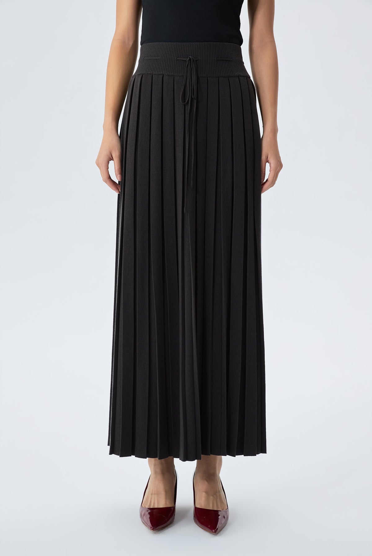 Pleated Midi Skirt