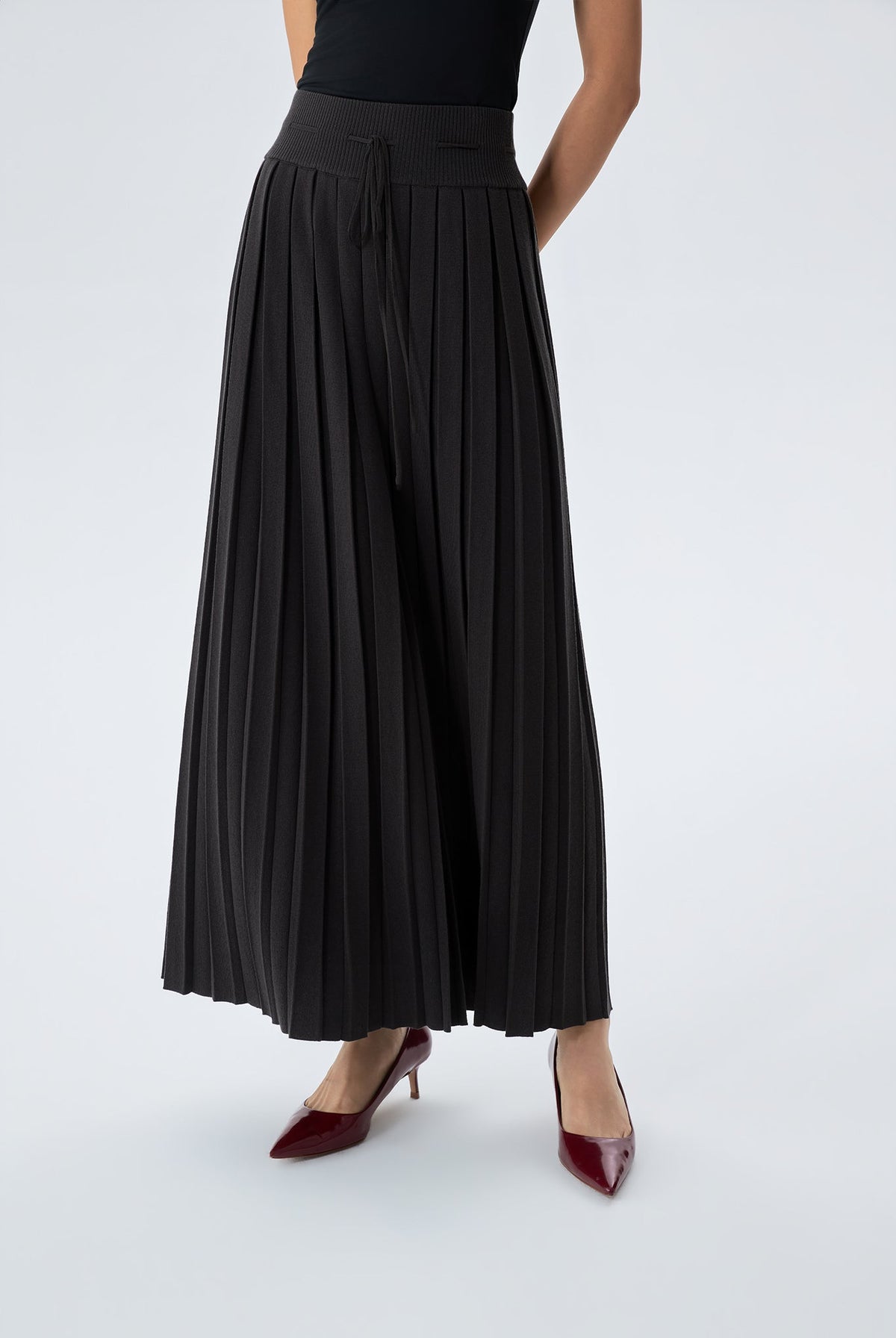 Pleated Midi Skirt