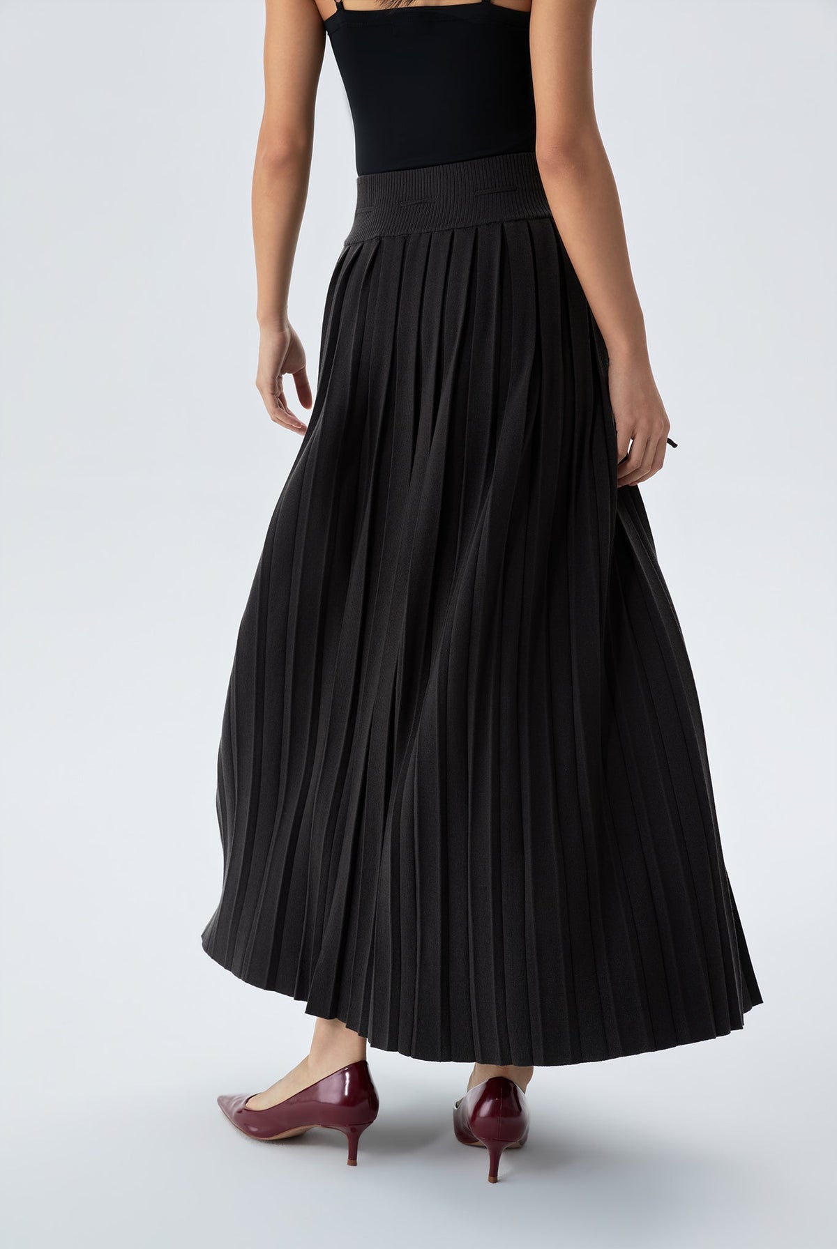 Pleated Midi Skirt
