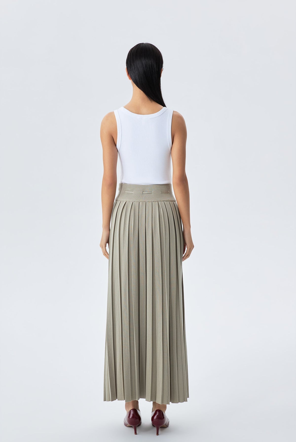 Pleated Midi Skirt