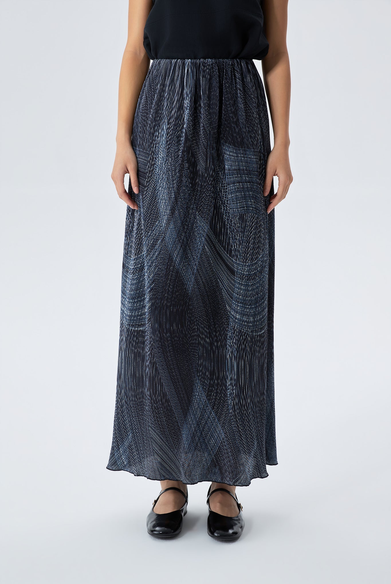 Dylan Textured Print Straight Skirt