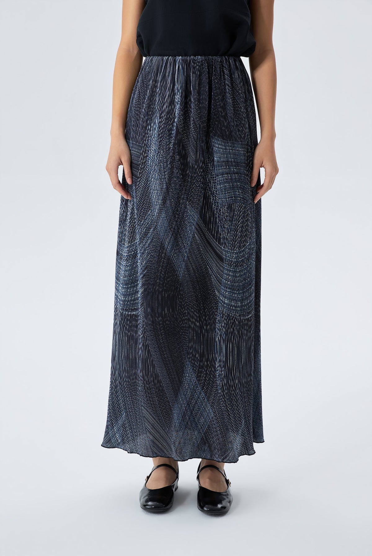Dylan Textured Print Straight Skirt
