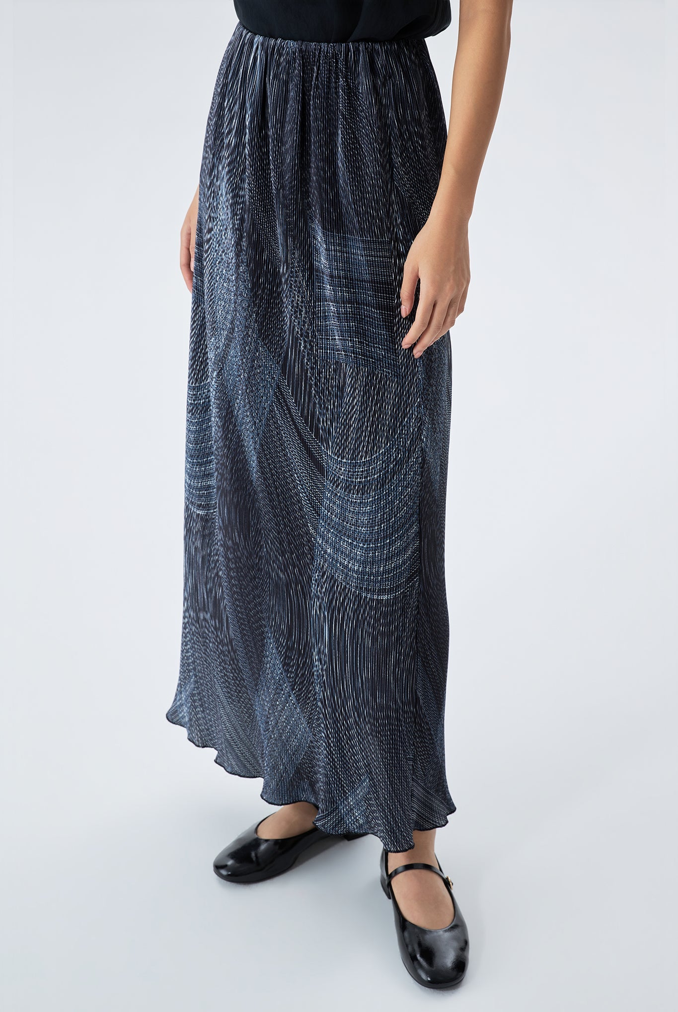 Dylan Textured Print Straight Skirt