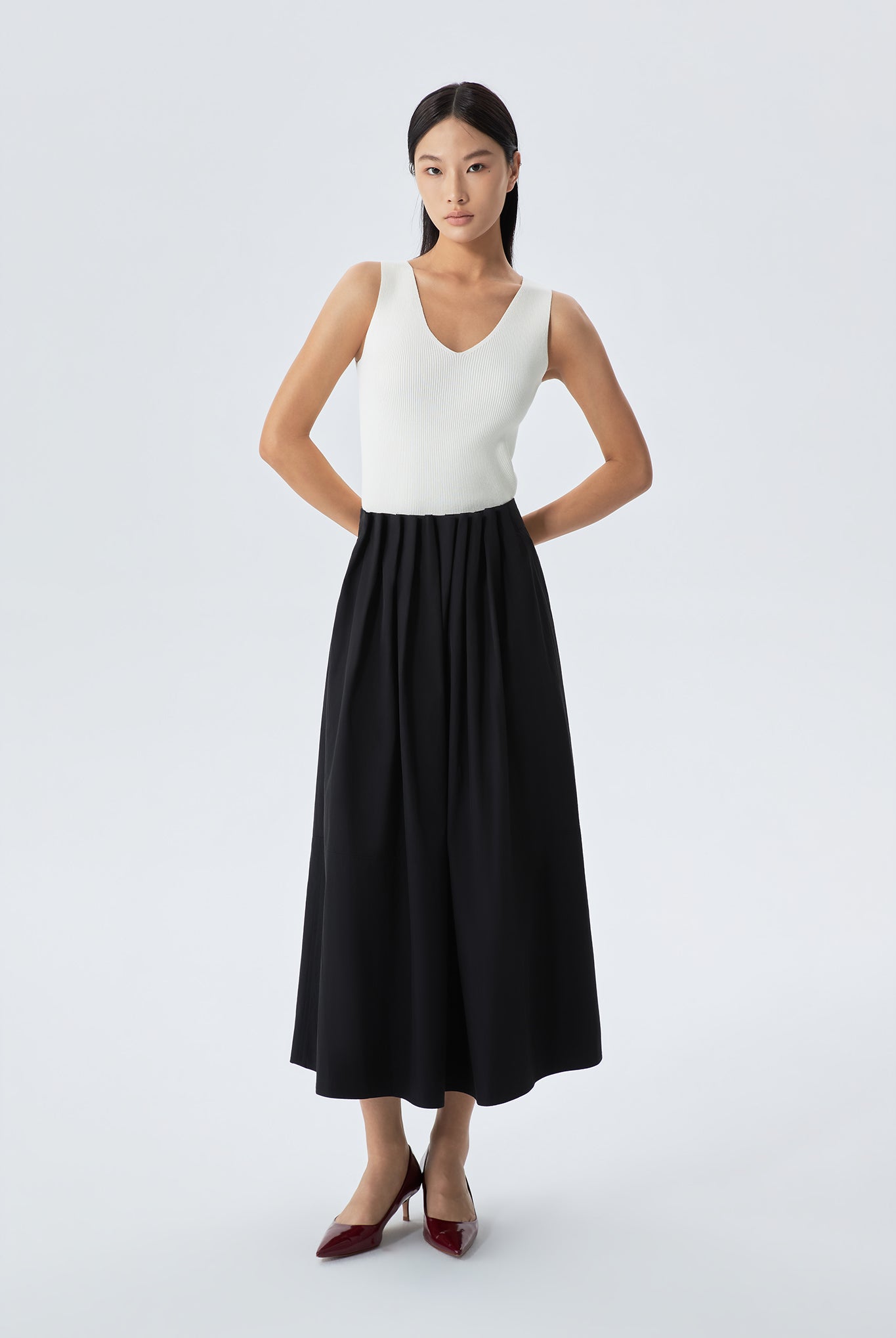 Daria Elasticated Waist Midi Skirt