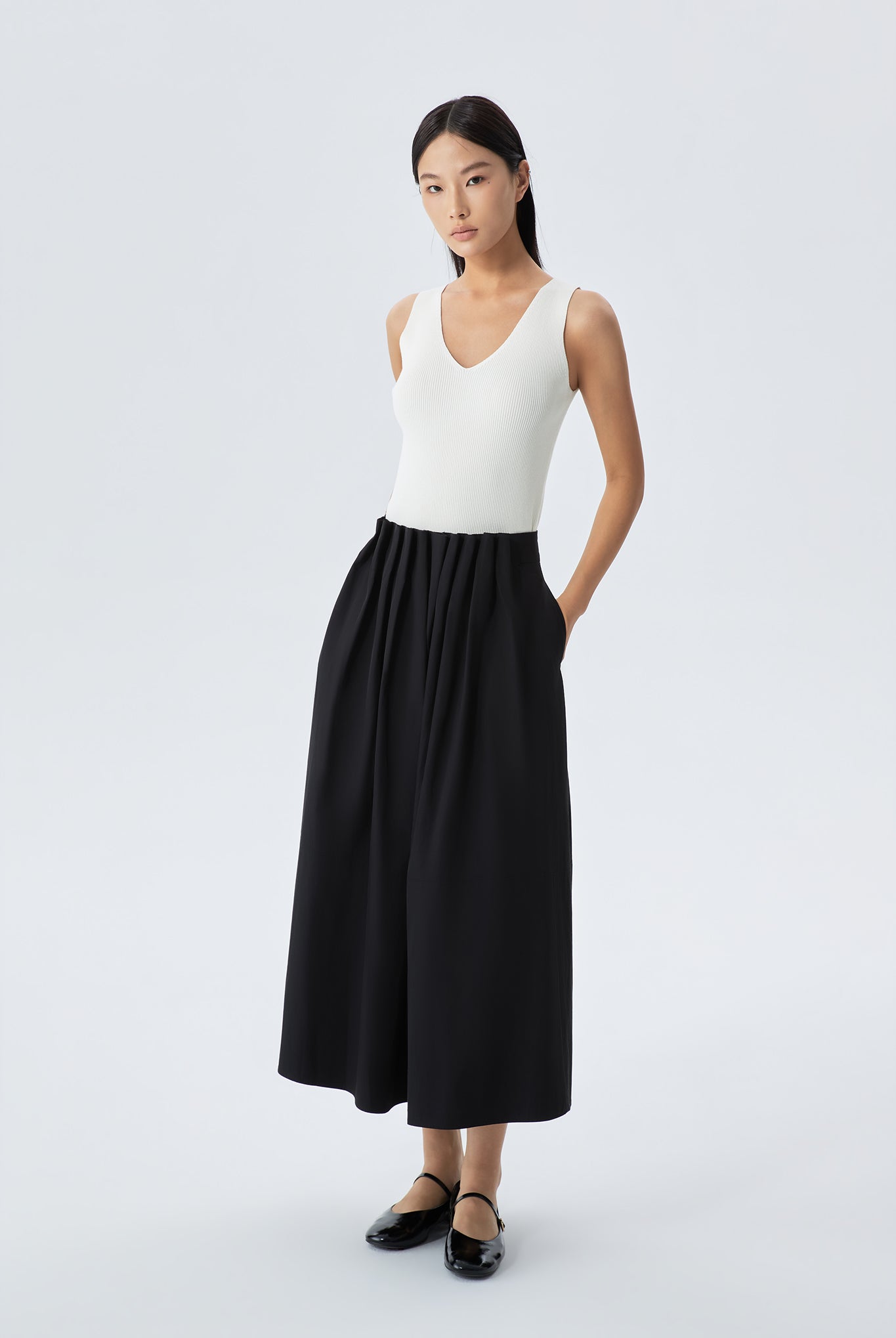Daria Elasticated Waist Midi Skirt