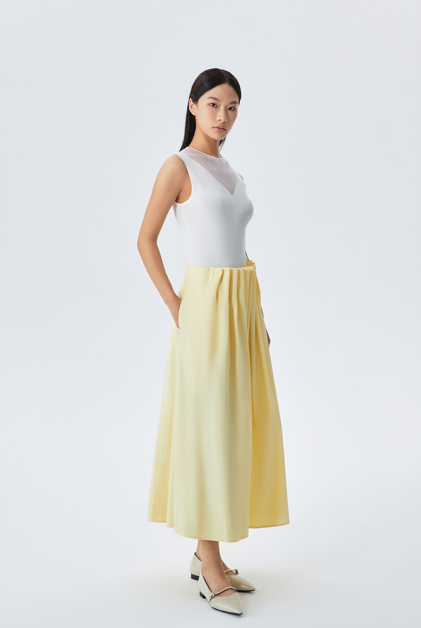 Daria Elasticated Waist Midi Skirt