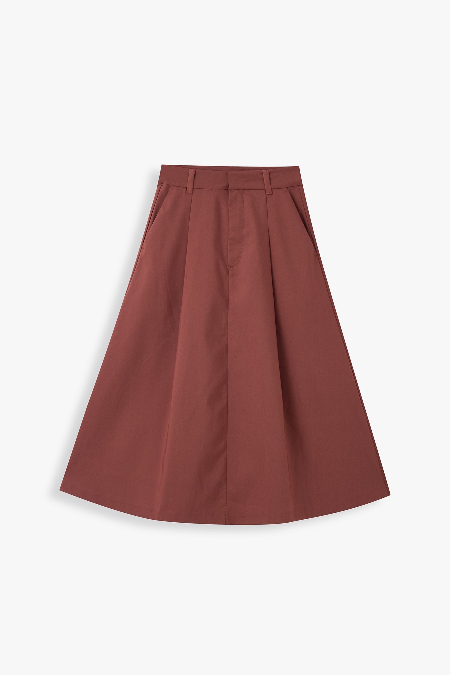 Elena A-Line Pleated Midi Skirt