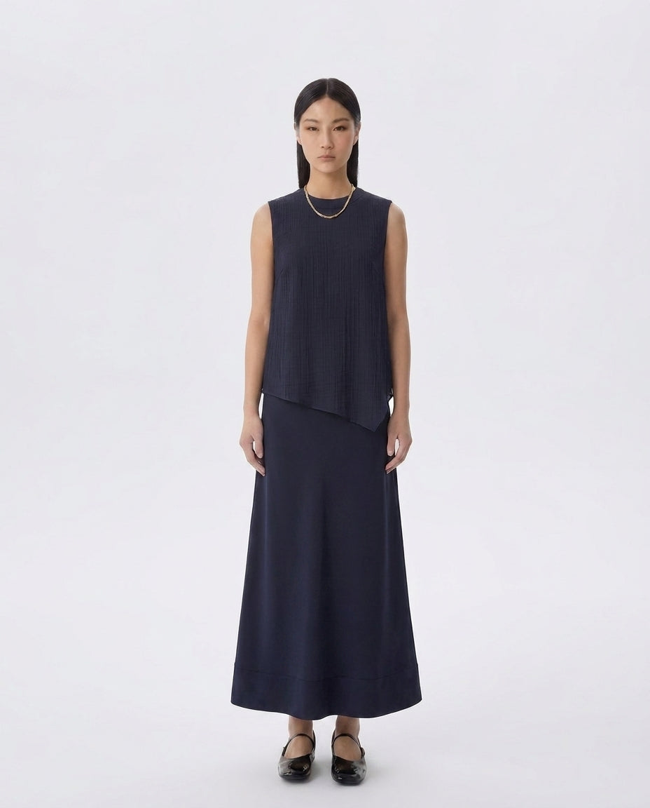 Levi Elasticated Bias Cut Midi Skirt