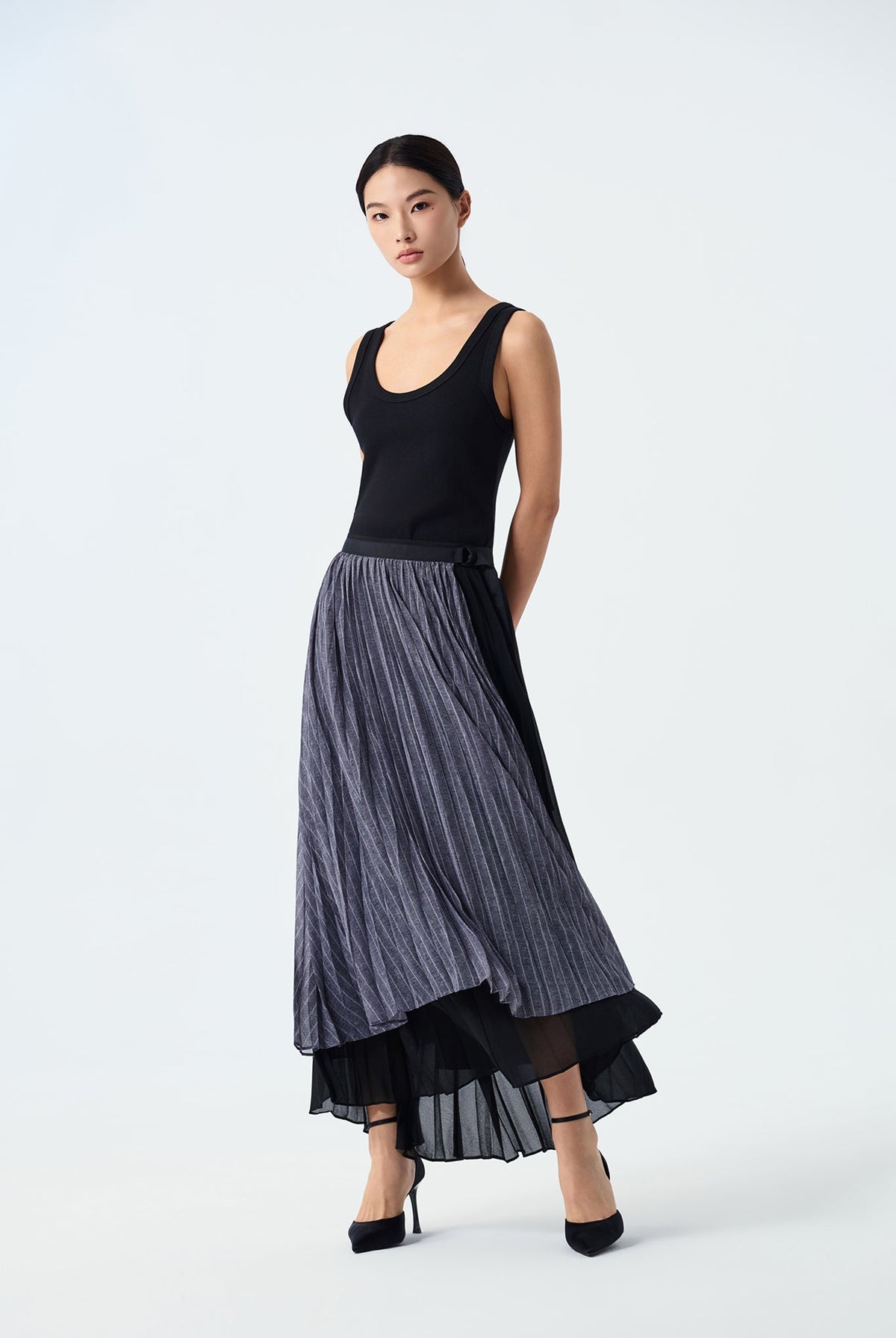 Victoria Pleated Chiffon Skirt