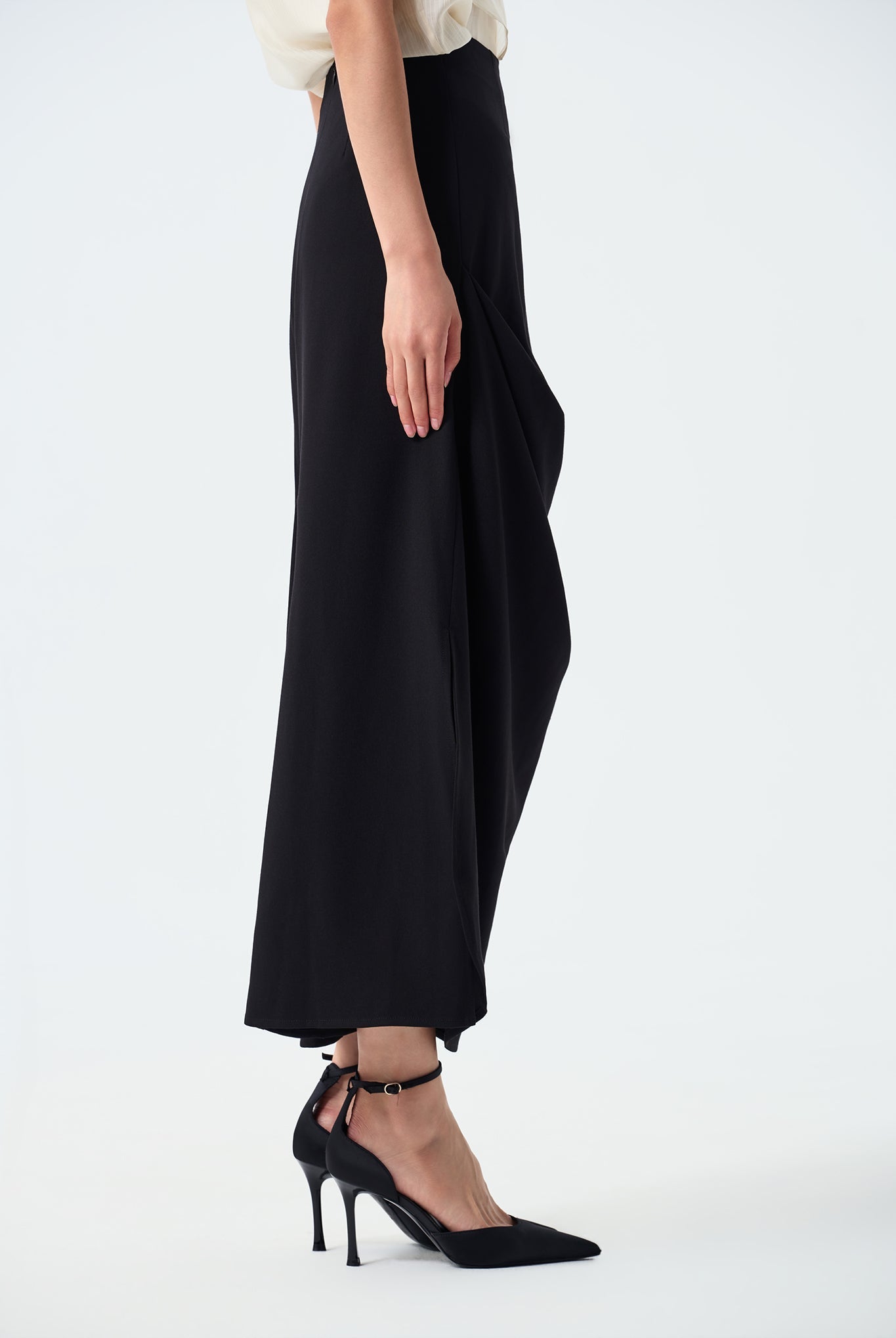 Ainsley Cowl Draped Maxi Skirt