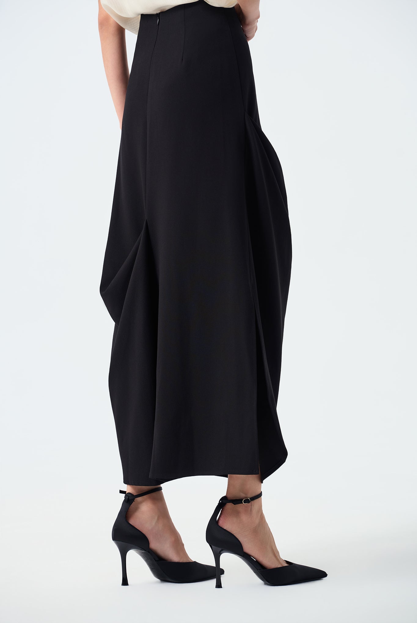 Ainsley Cowl Draped Maxi Skirt