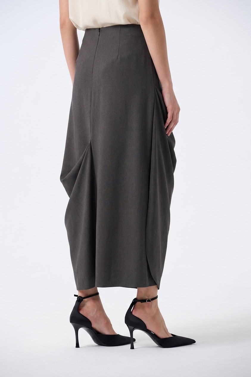 Ainsley Cowl Draped Maxi Skirt