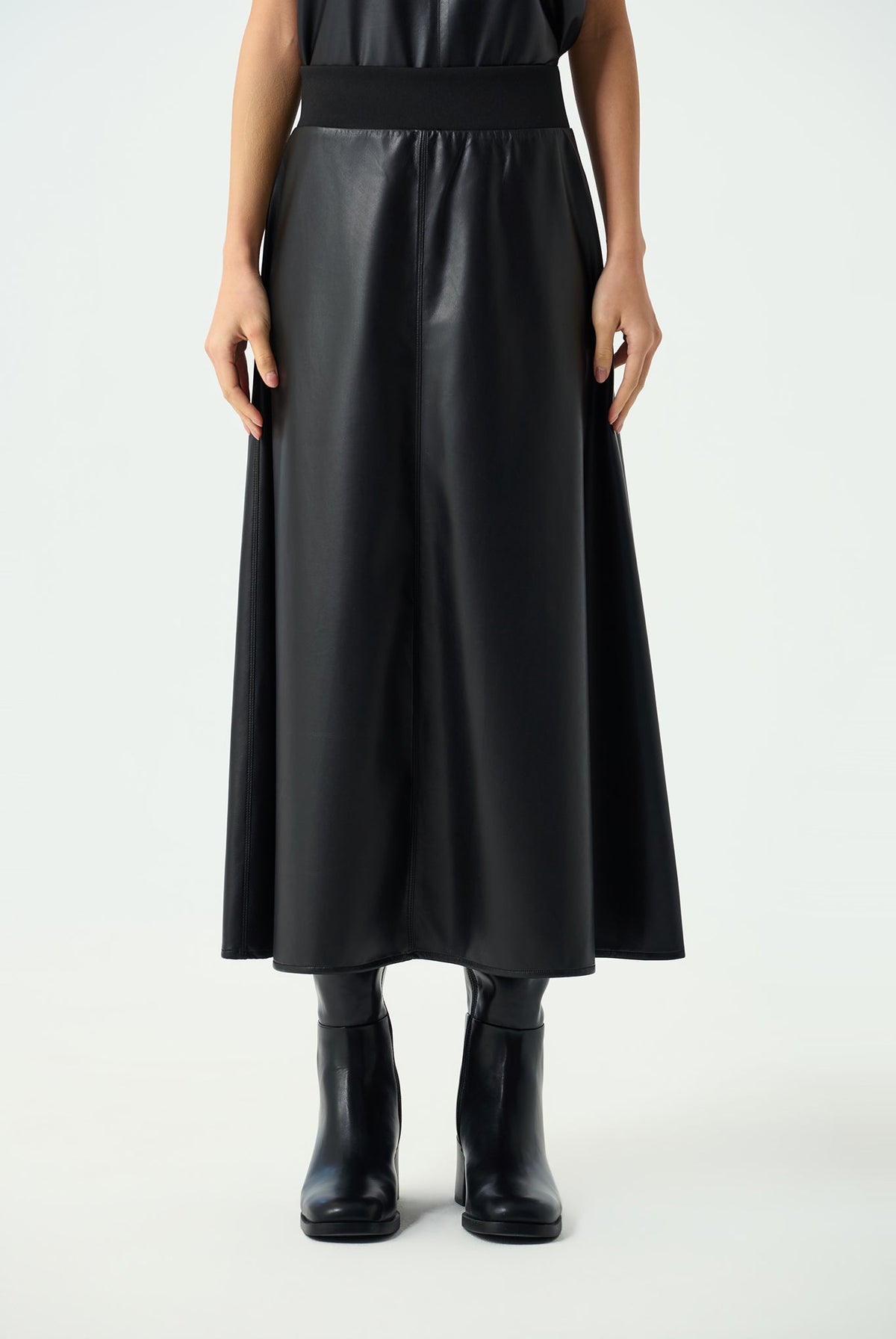Marina A-Line Pleather Skirt
