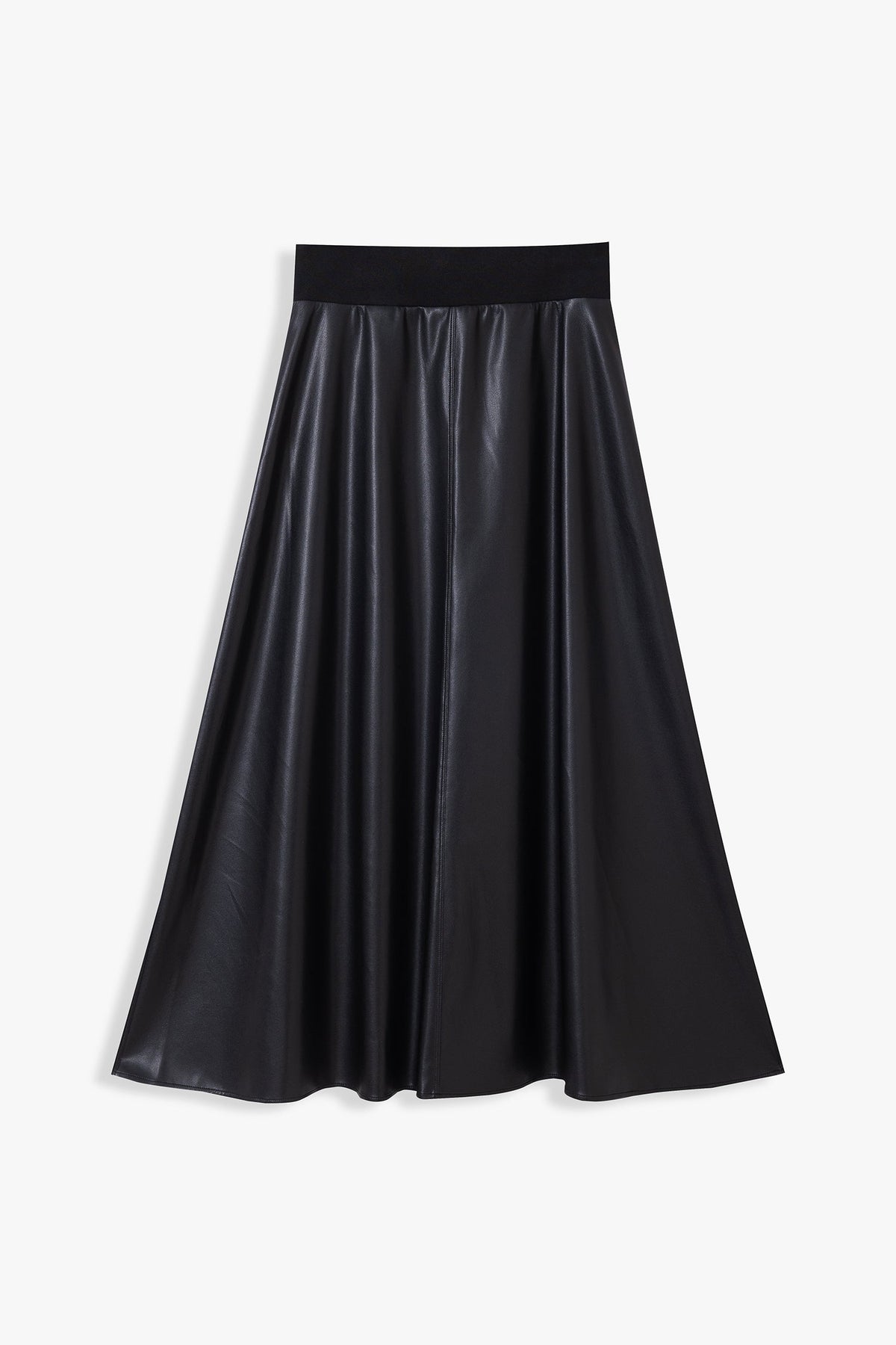 Marina A-Line Pleather Skirt