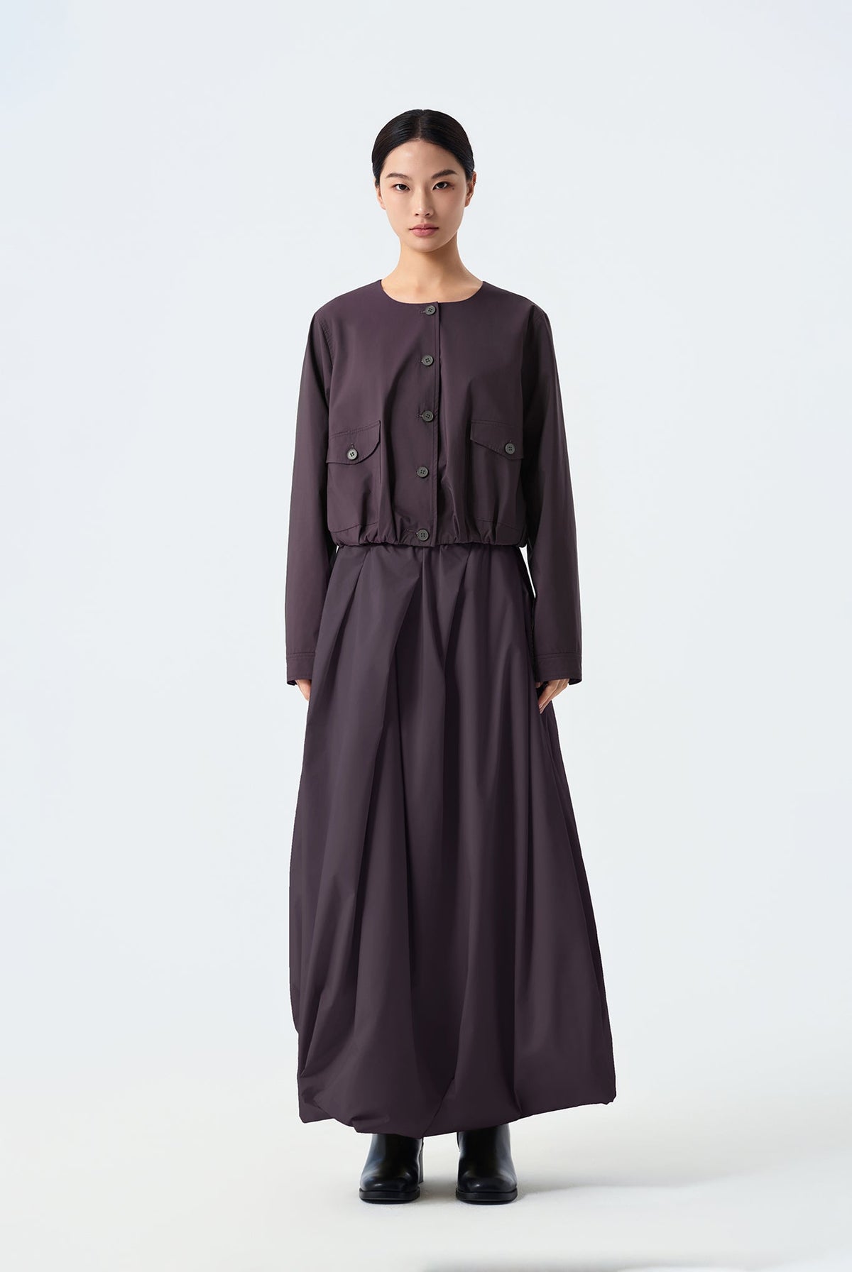 Kaycee A-Line Pleated Balloon Skirt