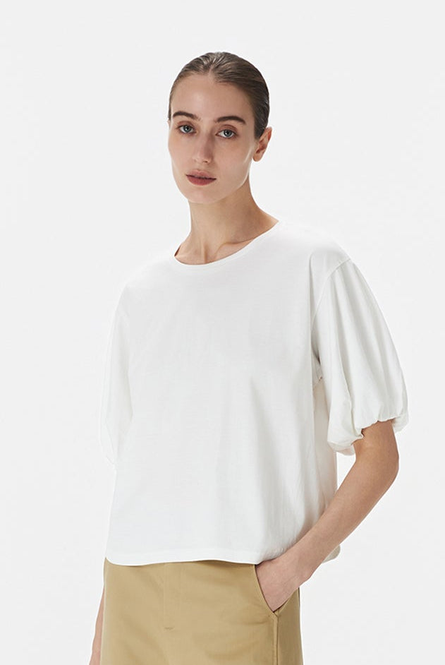 Balloon Sleeved Jersey Tee
