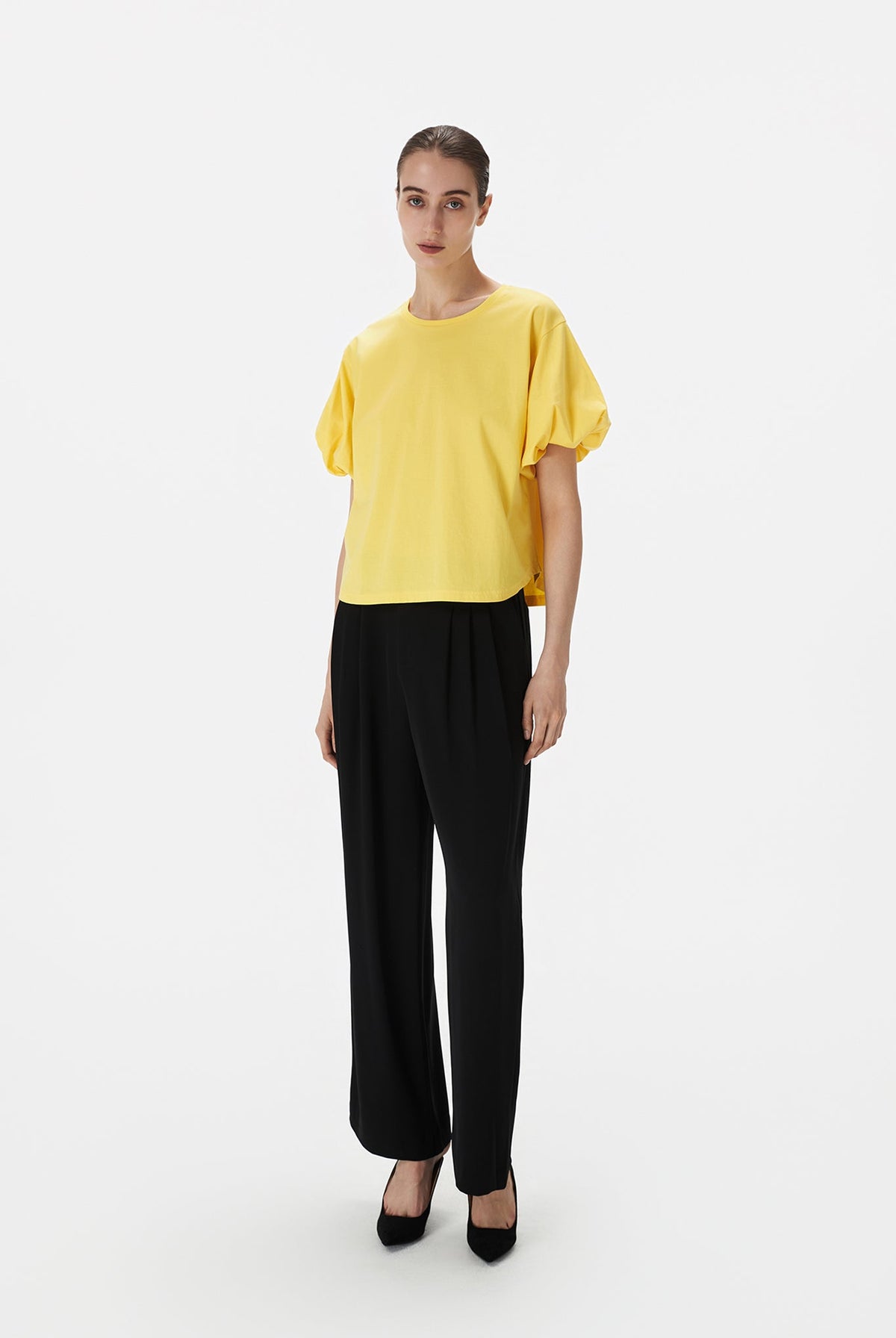 Balloon Sleeved Jersey Tee