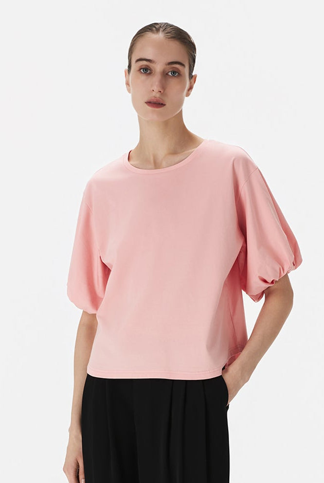 Balloon Sleeved Jersey Tee