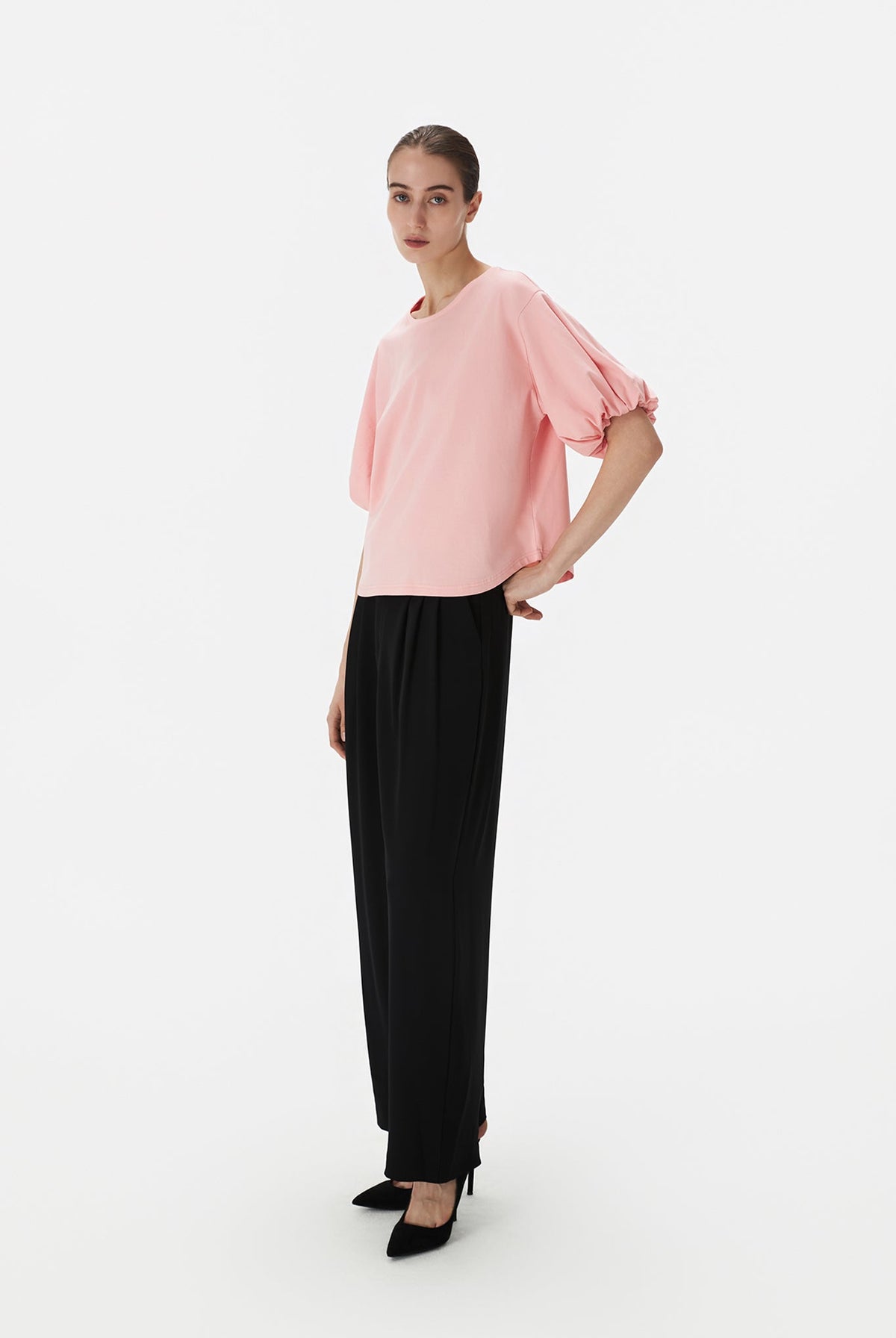 Balloon Sleeved Jersey Tee