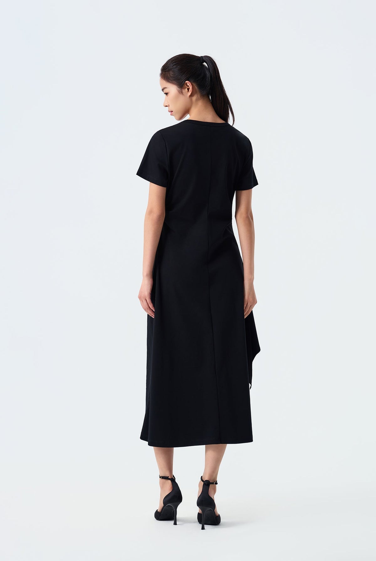 Julie Side-Ruched Jersey Dress